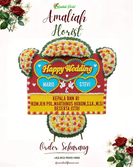 Papan Bunga Pernikahan Betokan